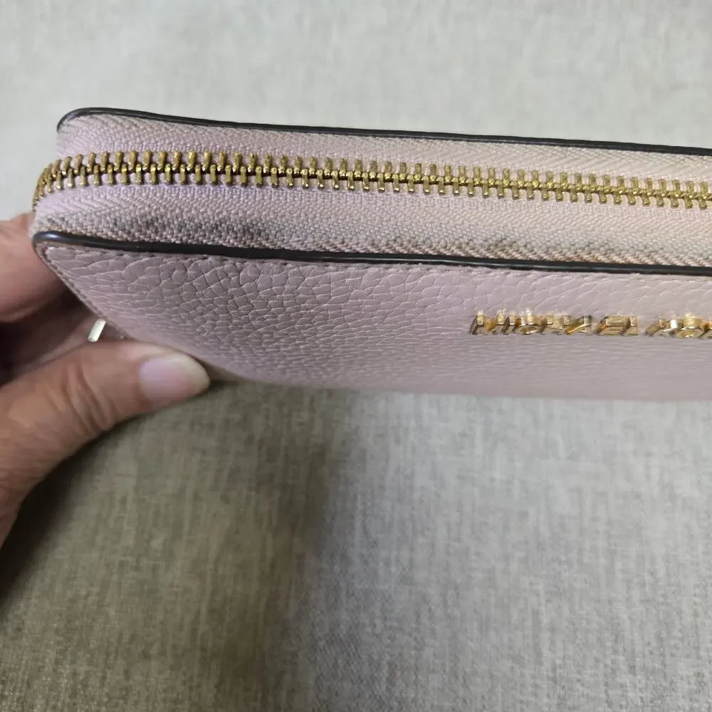 Michael Kors Jet Set Travel Continental Leather Wallet - Soft Pink 8